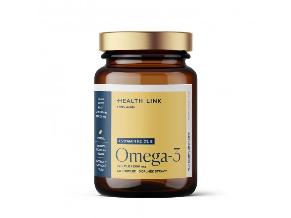 Obrázek Omega-3 rybí olej s vitamínem K2, D3, E